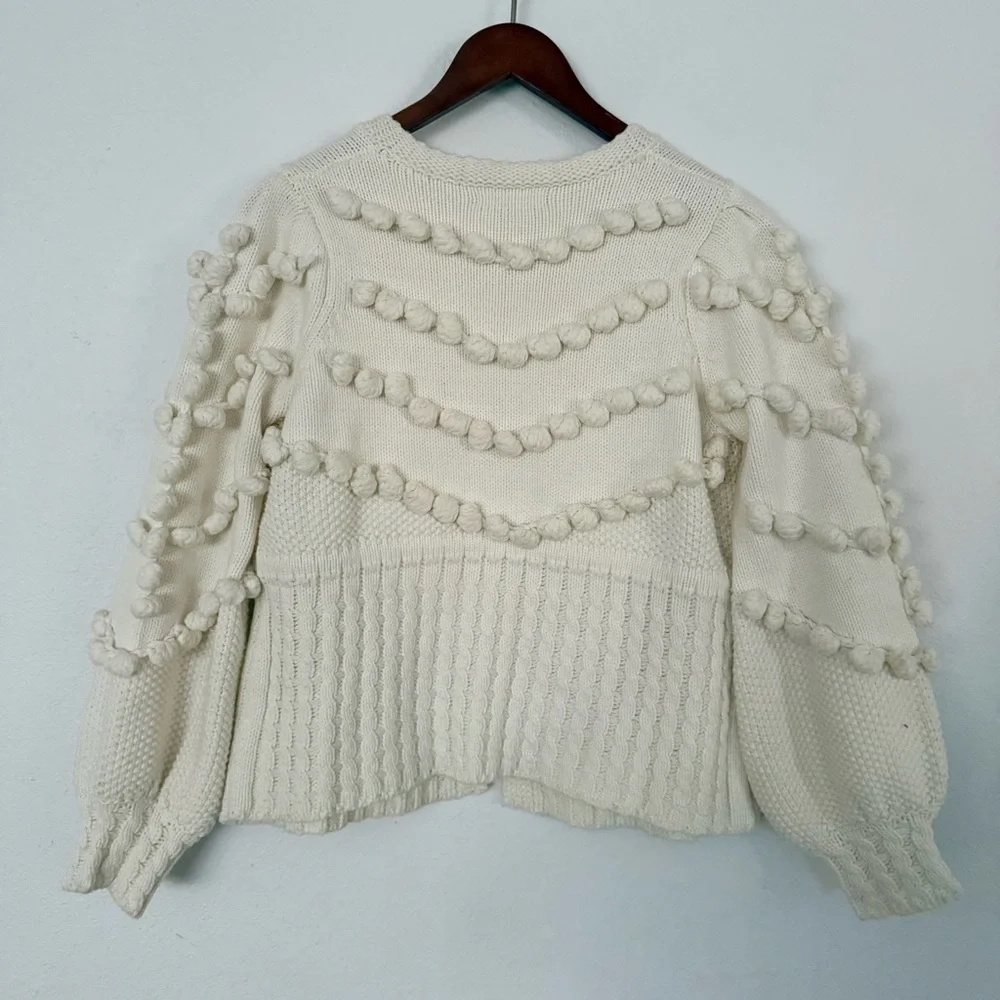 Vita Grace Cotton pom pom sweater